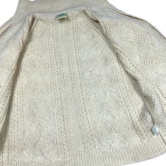 Carraig Donn Sweater Hand Knit Ireland Cable Knit Zip Cardigan Wool Women's XL - Picture 7 of 12